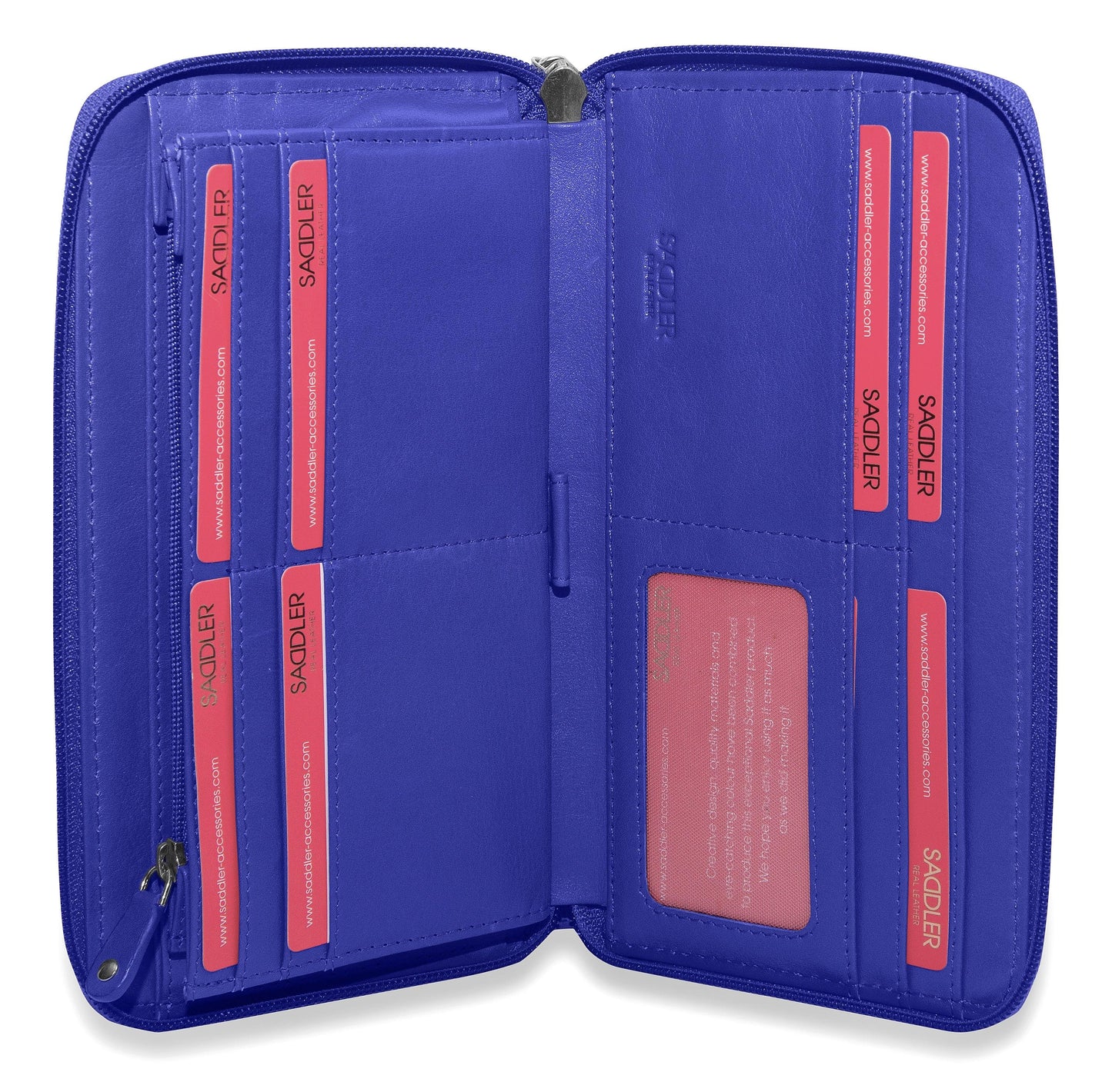 Sophia RFID Leather Zip Around Purse - Bascora