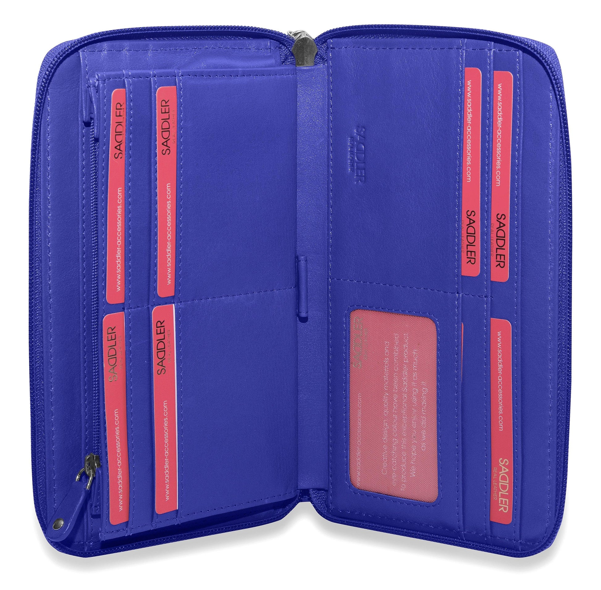 Sophia RFID Leather Zip Around Purse - Bascora