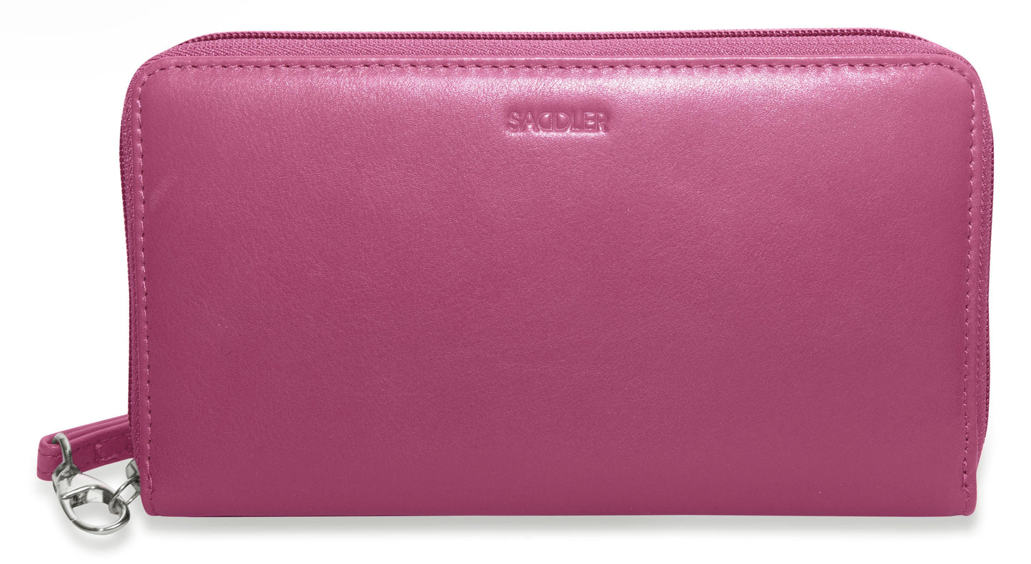Sophia RFID Leather Zip Around Purse - Bascora