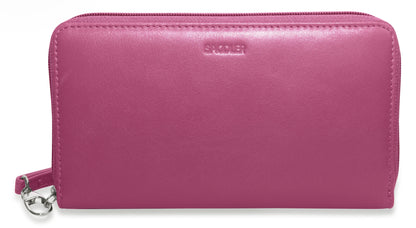 Sophia RFID Leather Zip Around Purse - Bascora