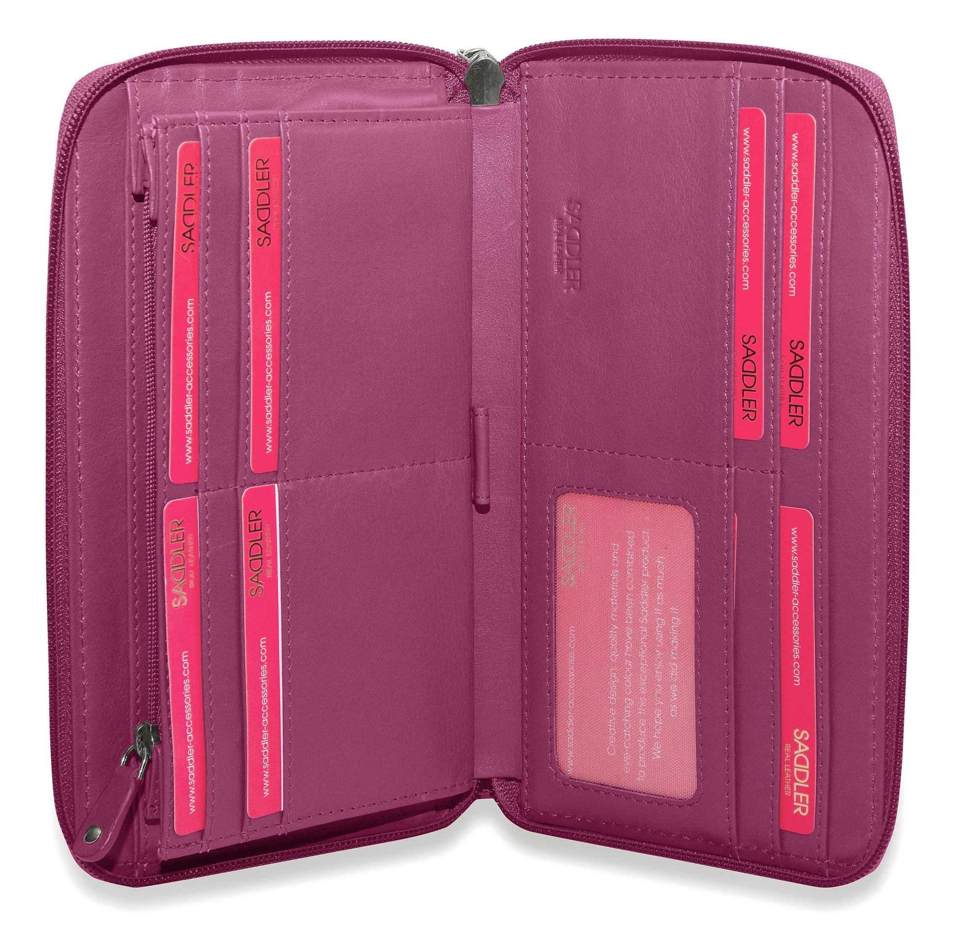 Sophia RFID Leather Zip Around Purse - Bascora