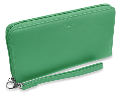 Sophia RFID Leather Zip Around Purse - Bascora