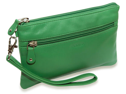 Scarlett RFID Leather Mini Clutch - Bascora