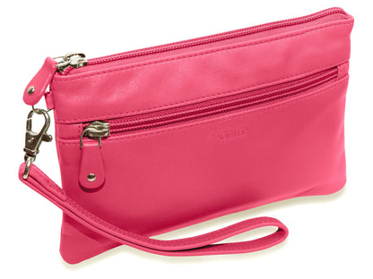 Scarlett RFID Leather Mini Clutch - Bascora
