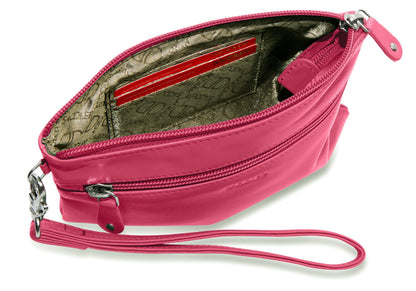 Scarlett RFID Leather Mini Clutch - Bascora