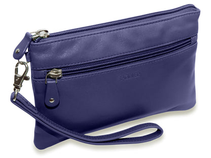 Scarlett RFID Leather Mini Clutch - Bascora