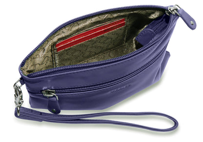 Scarlett RFID Leather Mini Clutch - Bascora