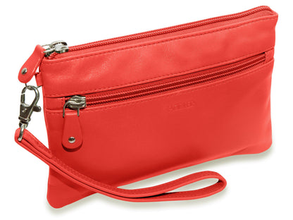 Scarlett RFID Leather Mini Clutch - Bascora