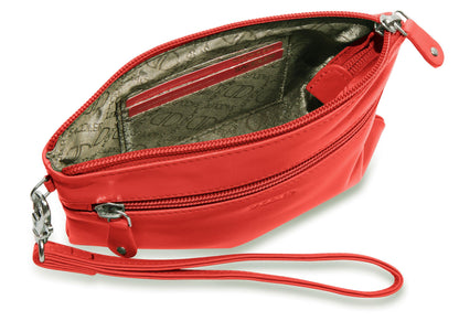 Scarlett RFID Leather Mini Clutch - Bascora