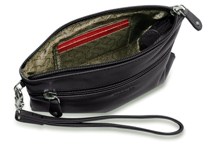 Scarlett RFID Leather Mini Clutch - Bascora