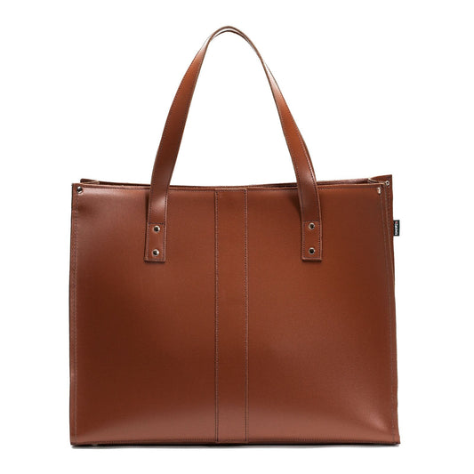 Handmade Leather Shopper – Chestnut